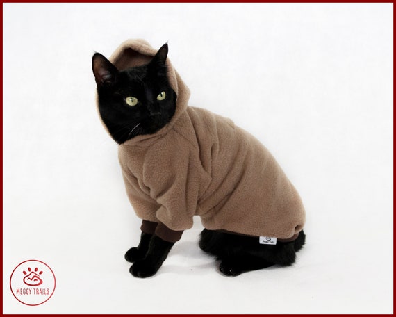 Overtuiging Maak avondeten stoeprand Warme fleece trui voor kat fleece kat hoodie polar fleece - Etsy België