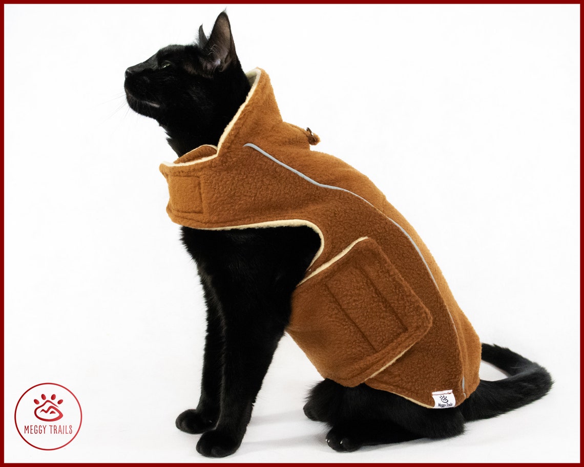 WARM CAT JACKET Polar Fleece Cat Jacket Warm Cat Clothes Etsy