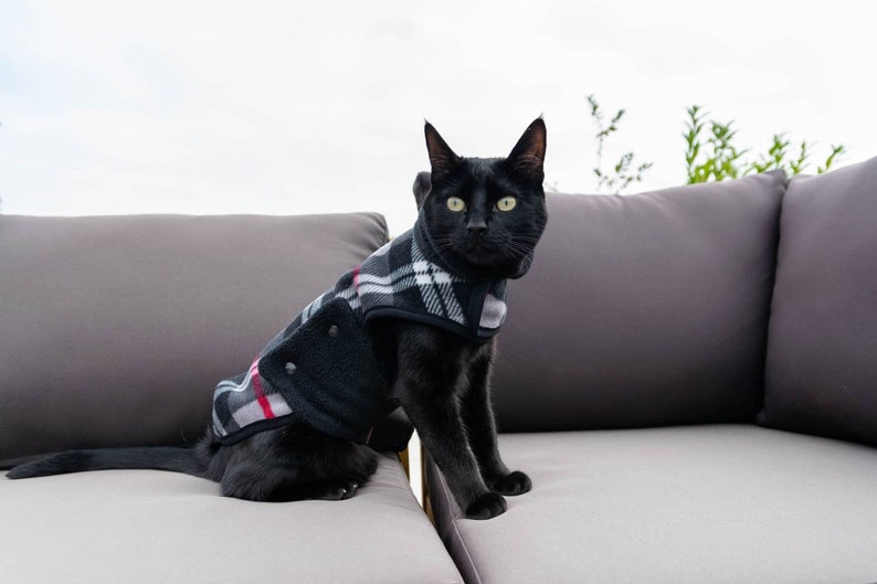 Cat warm vest DOUBLEFACE fleece jacket for cat Etsy