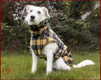 Tartan Polar Fleece Dog Jacket: Warm Winter Coat