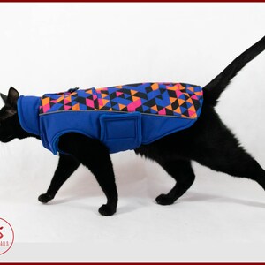 Cat WINTER JACKET, warm cat jacket, warm coat for cat, waterproof cat jacket, softshell cat jacket, warm clothes for cat, cat clothes image 5