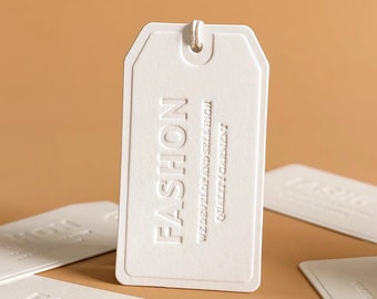 1000 Custom Die Cut Hang Tags, Nature White Clothing Hangtags, Swing Hang tags, Thick Cardboard Hang Tags, Accessary Garment Tags,Price tags