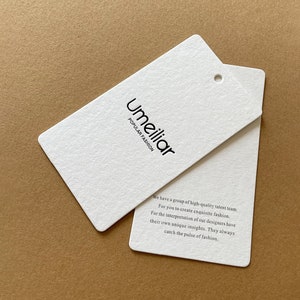 500 kundenspezifische Baumwollpapier-Hänge-Tags, zusammengestellte Kleidungs-Hänge-Tags, Preisschild, dekorative Hänge-Tags, Business-Hang-Tags, High-End-Hang-Tag