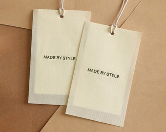 100 etiquetas colgantes sencillas personalizadas, etiquetas colgantes de lona, etiquetas colgantes de tela para ropa, etiquetas sencillas personalizadas para bolsos, etiquetas colgantes de lona de algodón