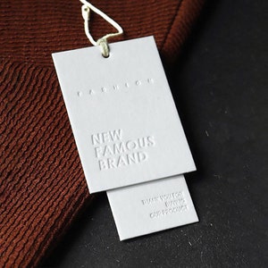 Etiquetas colgantes de algodón (1000 unidades), personalizadas, gruesas, dobles, de precio, para ropa, colgantes y comerciales.