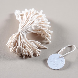 500 Cotton Strings Jewelry Tag Strings,Cotton Cord 10cm, Short Tag Strings, Cotton Cords, Beige Cords, Hang tags String, Hang tags Ropes