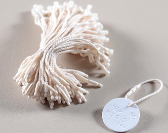 500 Cotton Strings Jewelry Tag Strings,Cotton Cord 10cm, Short Tag Strings, Cotton Cords, Beige Cords, Hang tags String, Hang tags Ropes