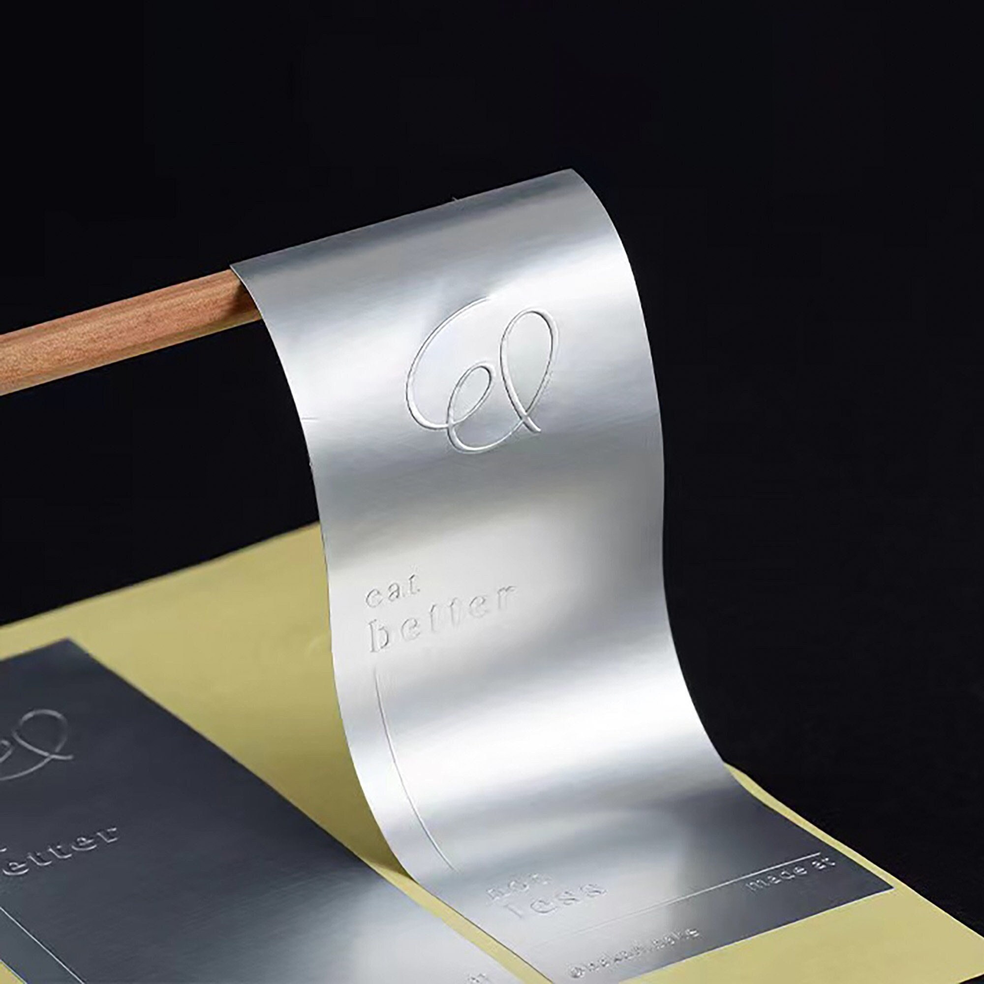 Sticker On Silver Wrapper 200pcs Custom Stickers, Silver Foiled Stickers, Gold Foiled Stickers ...