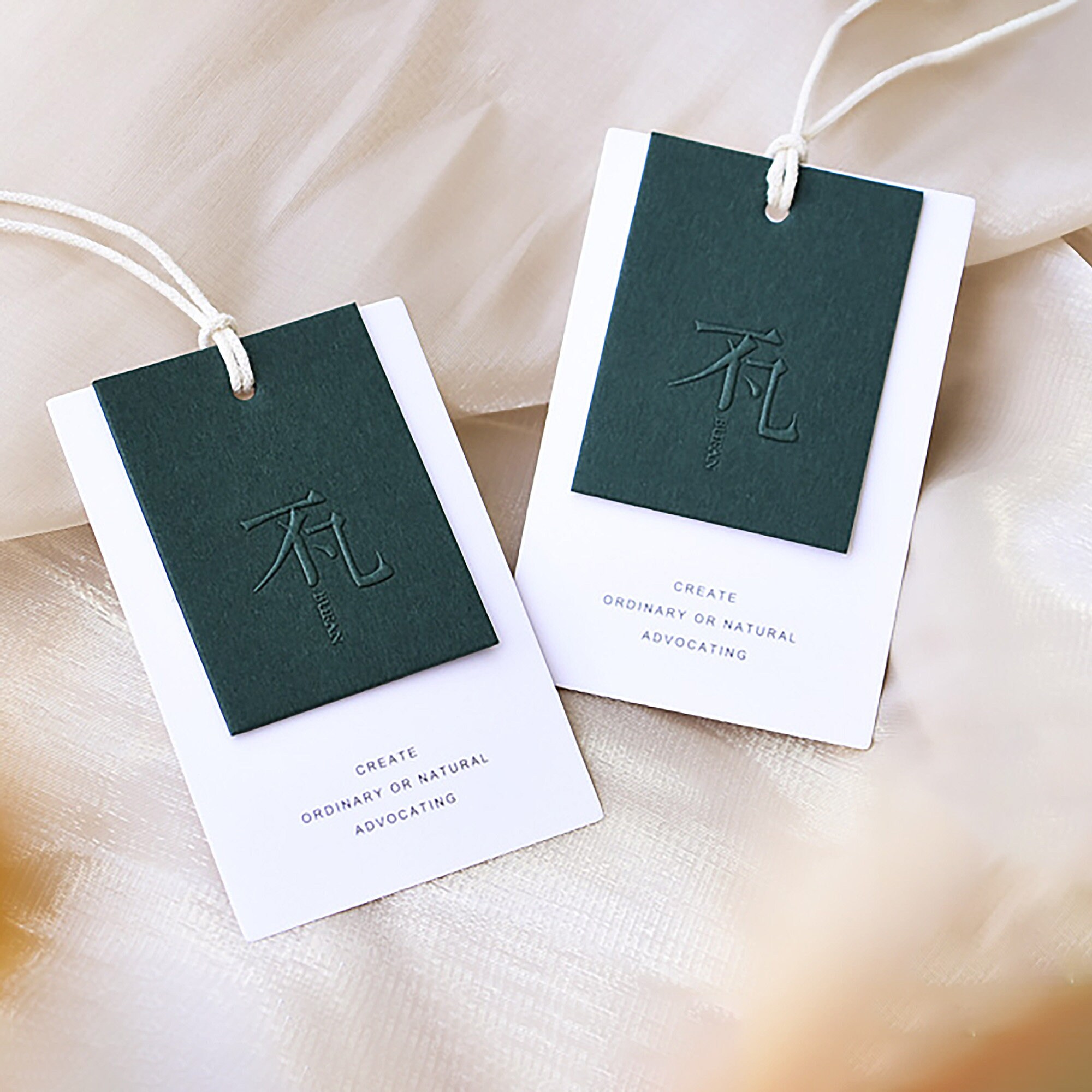 Set of 1000 Custom Hang Tag With String Swing Tags 2x3.5 