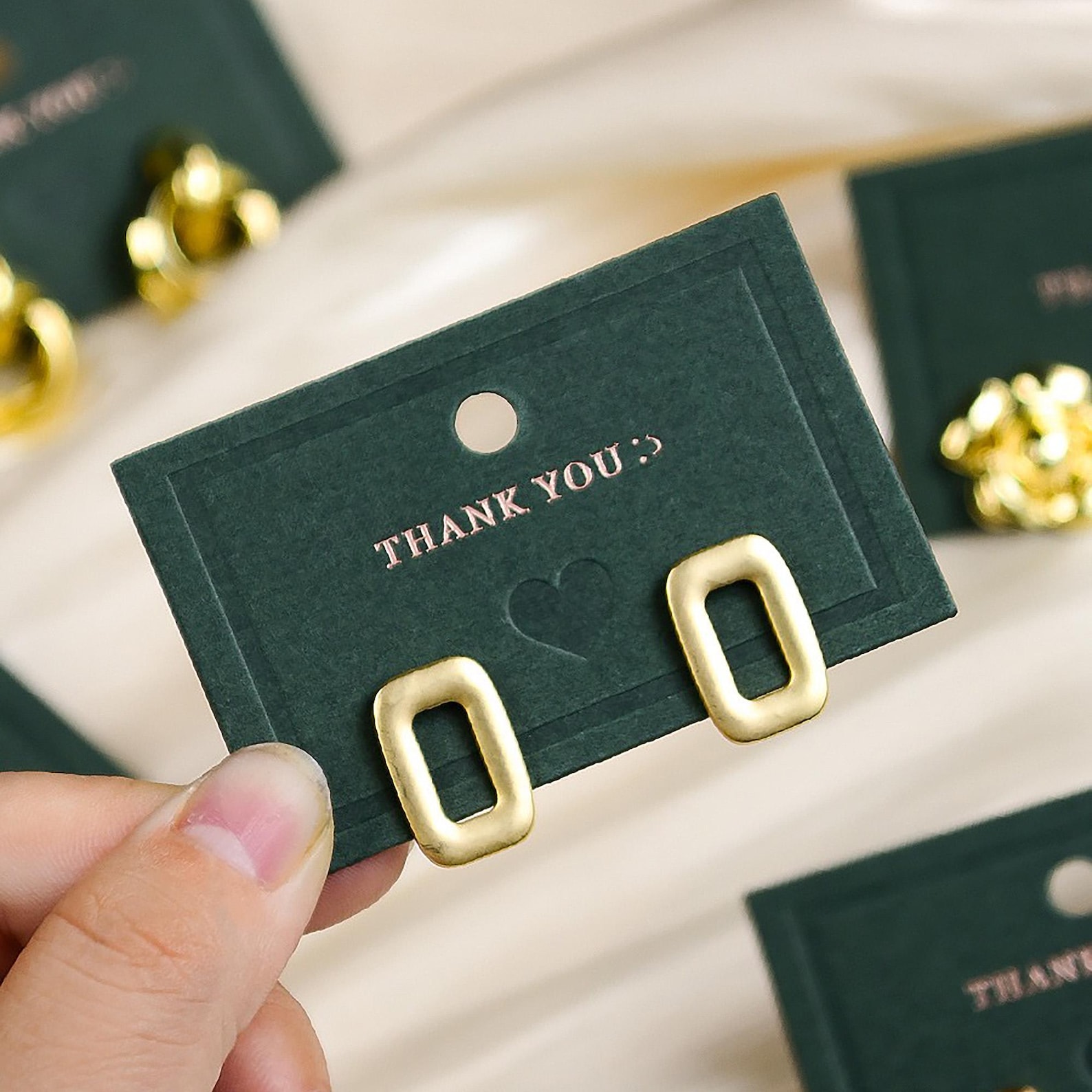 Custom Emerald Jewelry Display Cards 500 Pcs Wholesale Hair Clips Cards ...