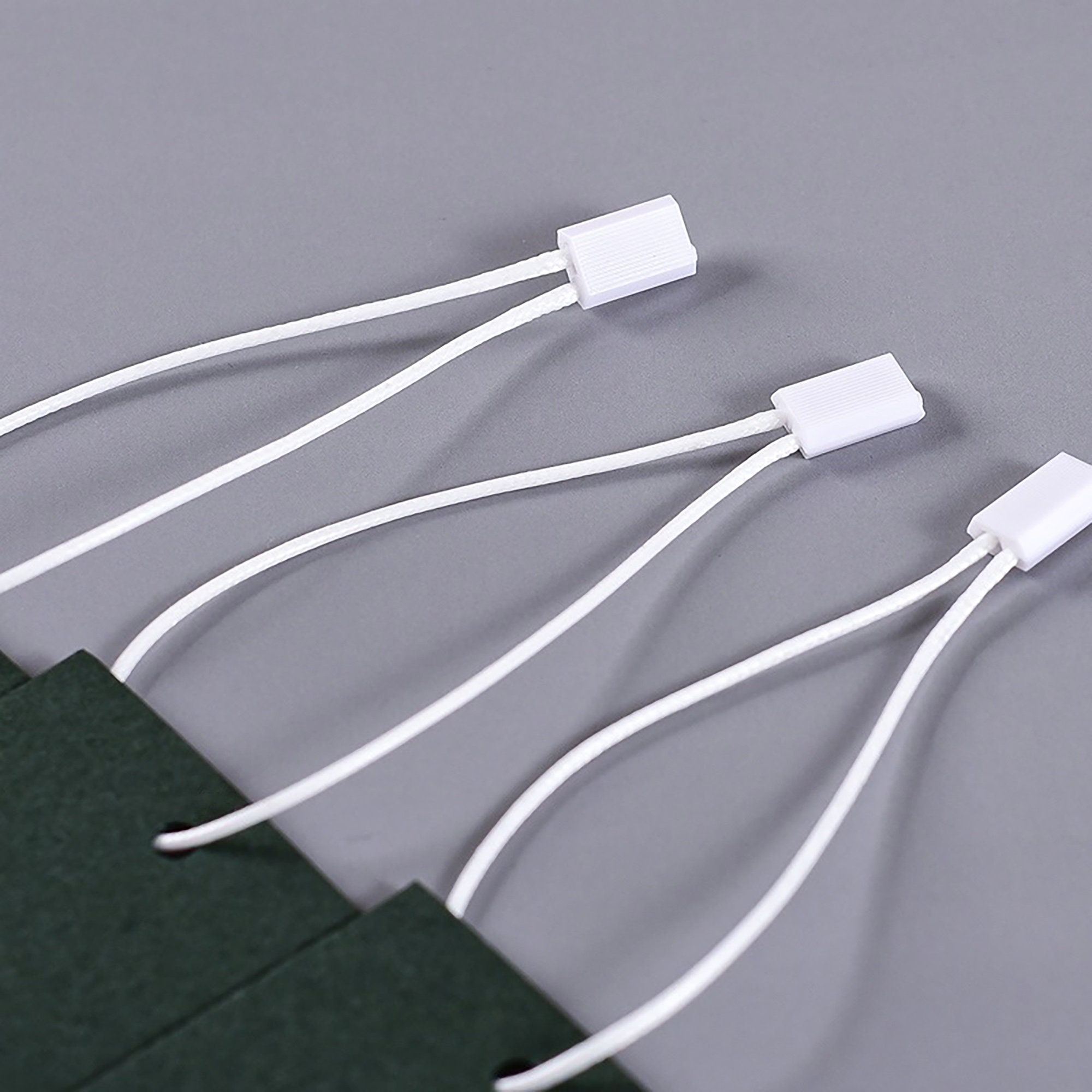 String Hand Tags 500 Hang Tags Strings, Wax Hang Tag Cord With Plastic Connector, Non ...