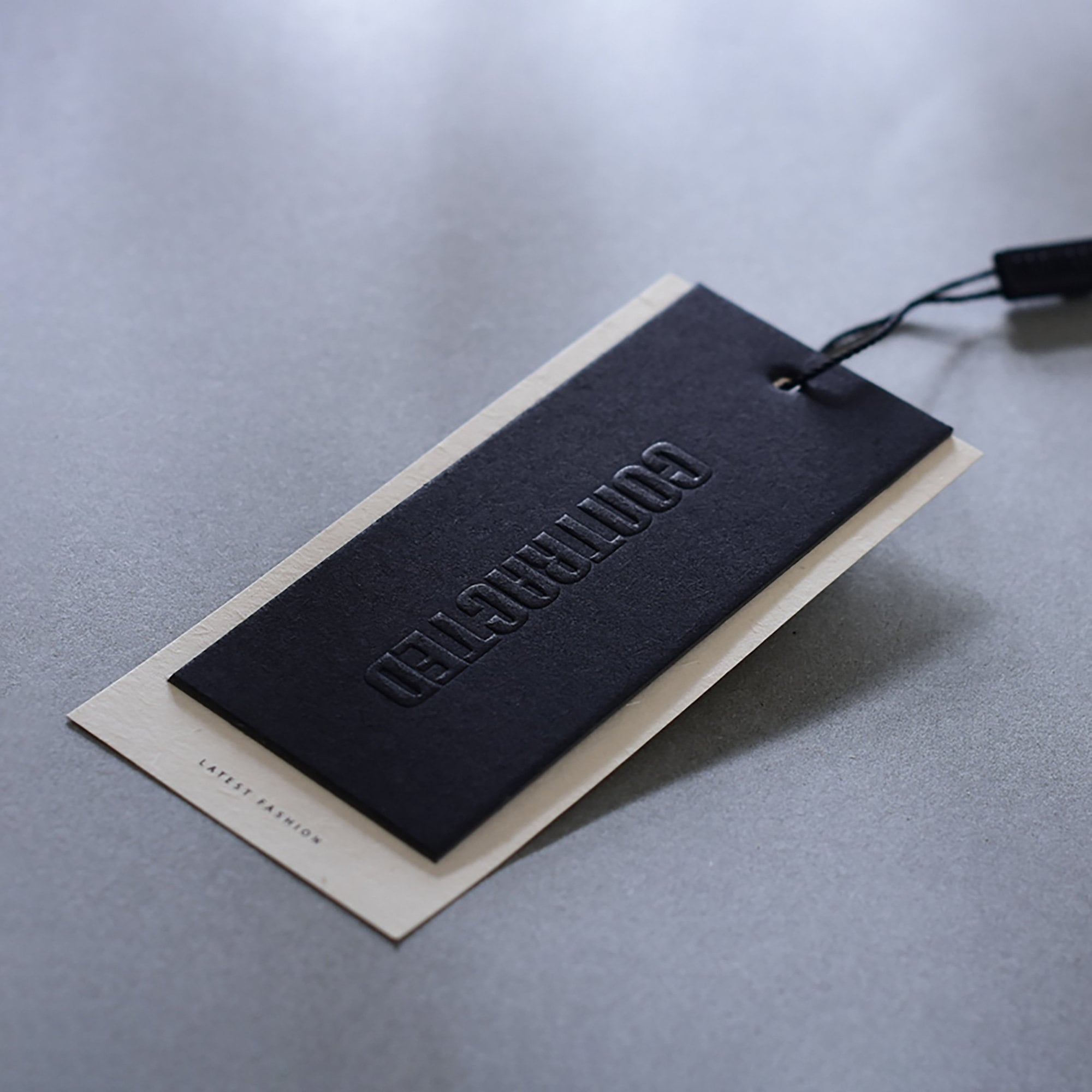 500 Custom Hang Tags Embossing Clothing Hang Tags Black Etsy