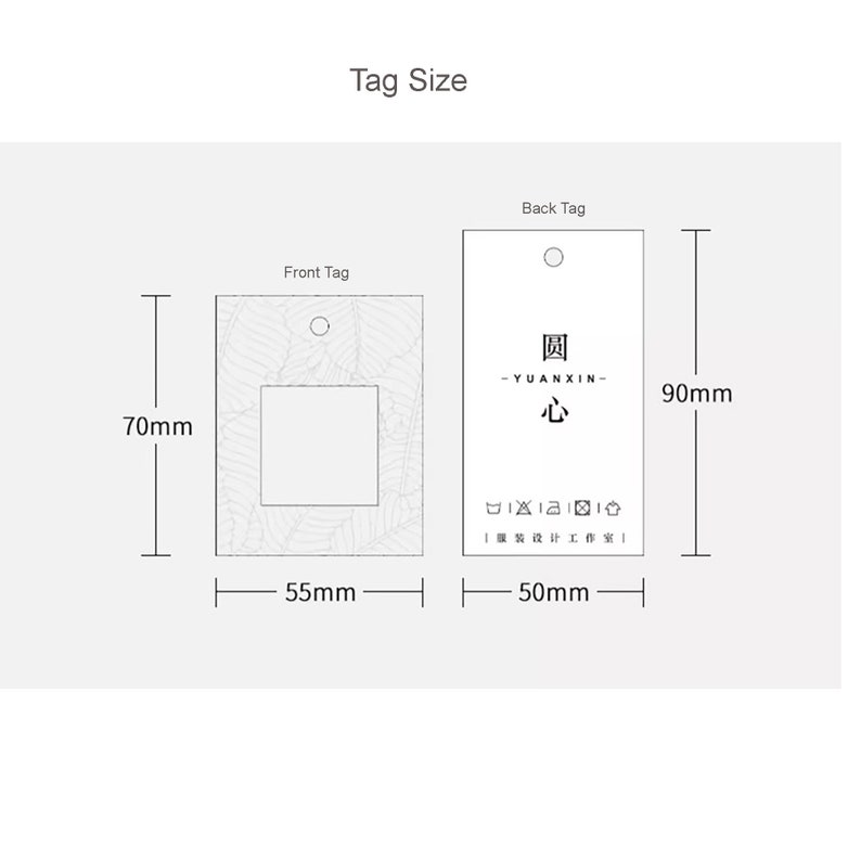 Tag Format 5 Inches Custom Hang Tags 1000 Pcs, Double Hang Tags, Vellum Swing Tags ...