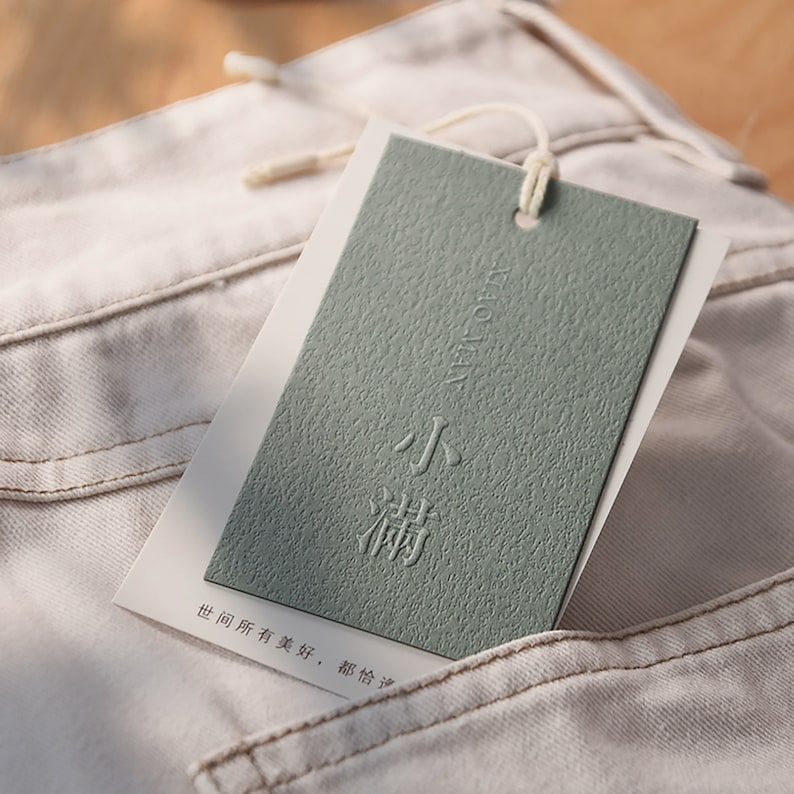 500 Custom Embossed Hang Tag, Clothing Hang Tag, Printed Hang Tag