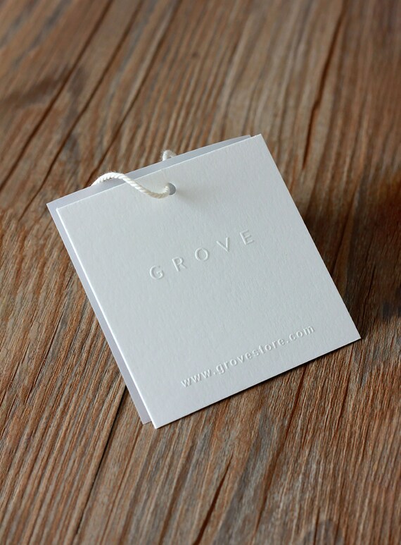 200 Custom Paper Hang Tags Embossing Clothing Tags Square Etsy