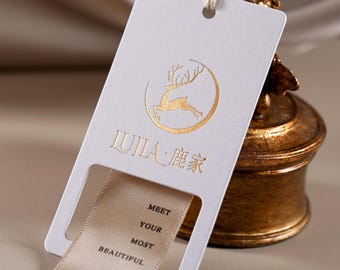 500 etichette personalizzate in lamina d'oro, etichette sospese per abbigliamento, etichette di carta per abbigliamento, etichette bianche per abbigliamento, etichette personalizzate per prezzi, etichette per abbigliamento.