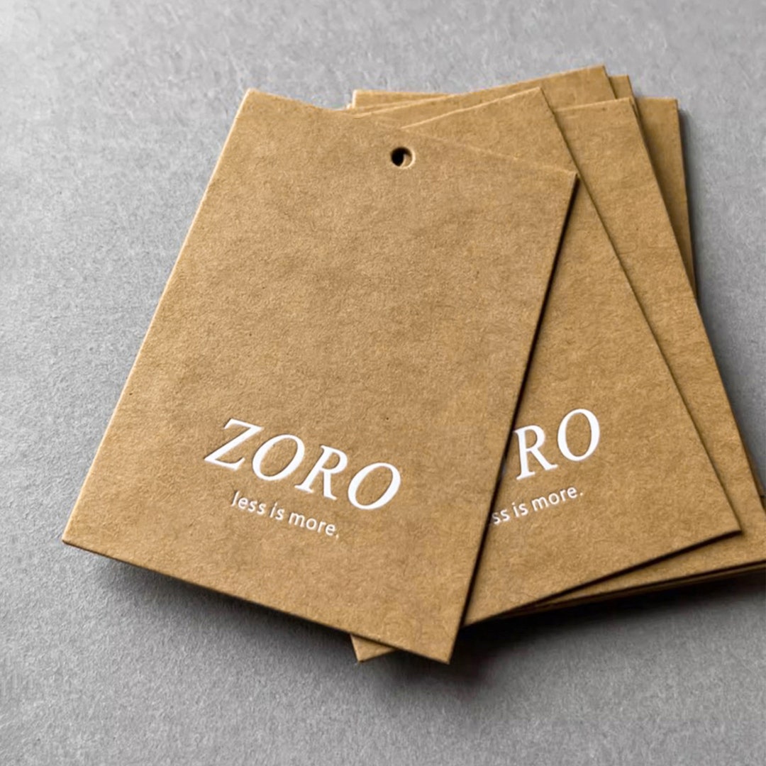 1000 Custom Kraft Paper Tags, Thick Kraft Tags Custom Branding Hang ...