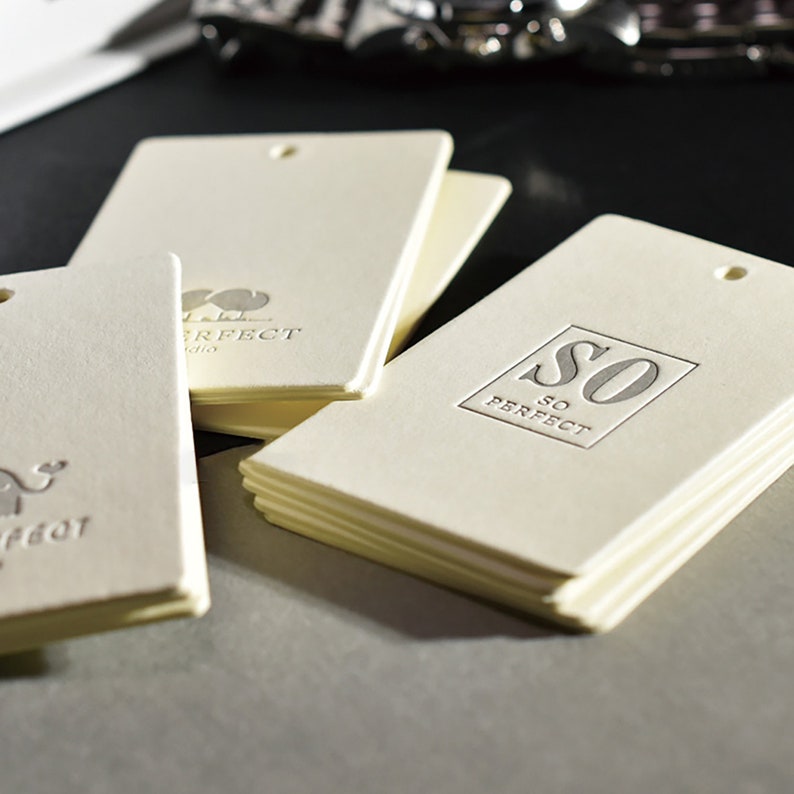 500 Embossed Hang Tags Custom Clothing Hang Tags, Product Packaging