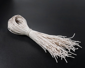 Wax Ropes, Hang Tags Strings, Tag Cord, Hang Tags Cord, Hang Hag Ropes, Wax Hang Tag String, No connector strings, Off-white, black ropes