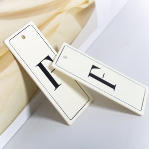 500 individuelle Kleidungsanhänger, Geschenkanhänger, schwarze folierte Tags, dicke Karton HangTags, Preisschilder, Gold folierte Tags, einfache Tags, Swing Tags