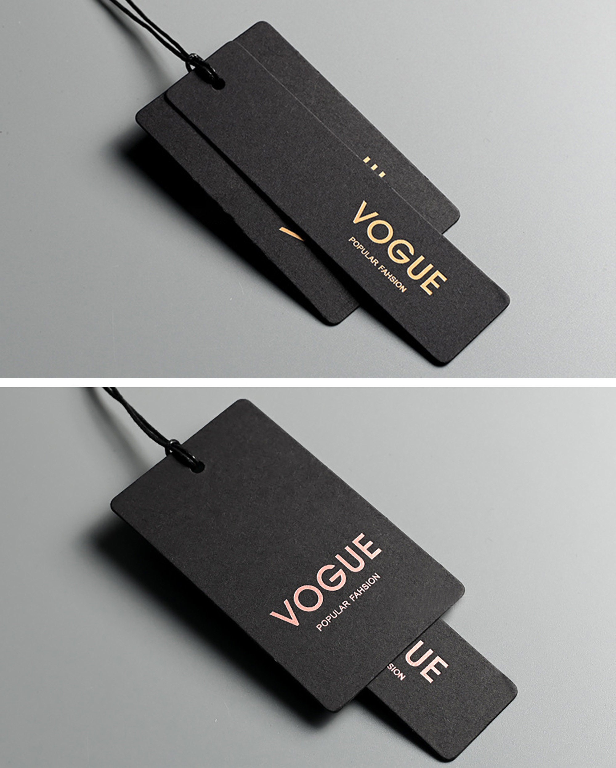 Slim Black Hang Tags Custom 1000 Sets Layer Black Swing Tags Simple ...