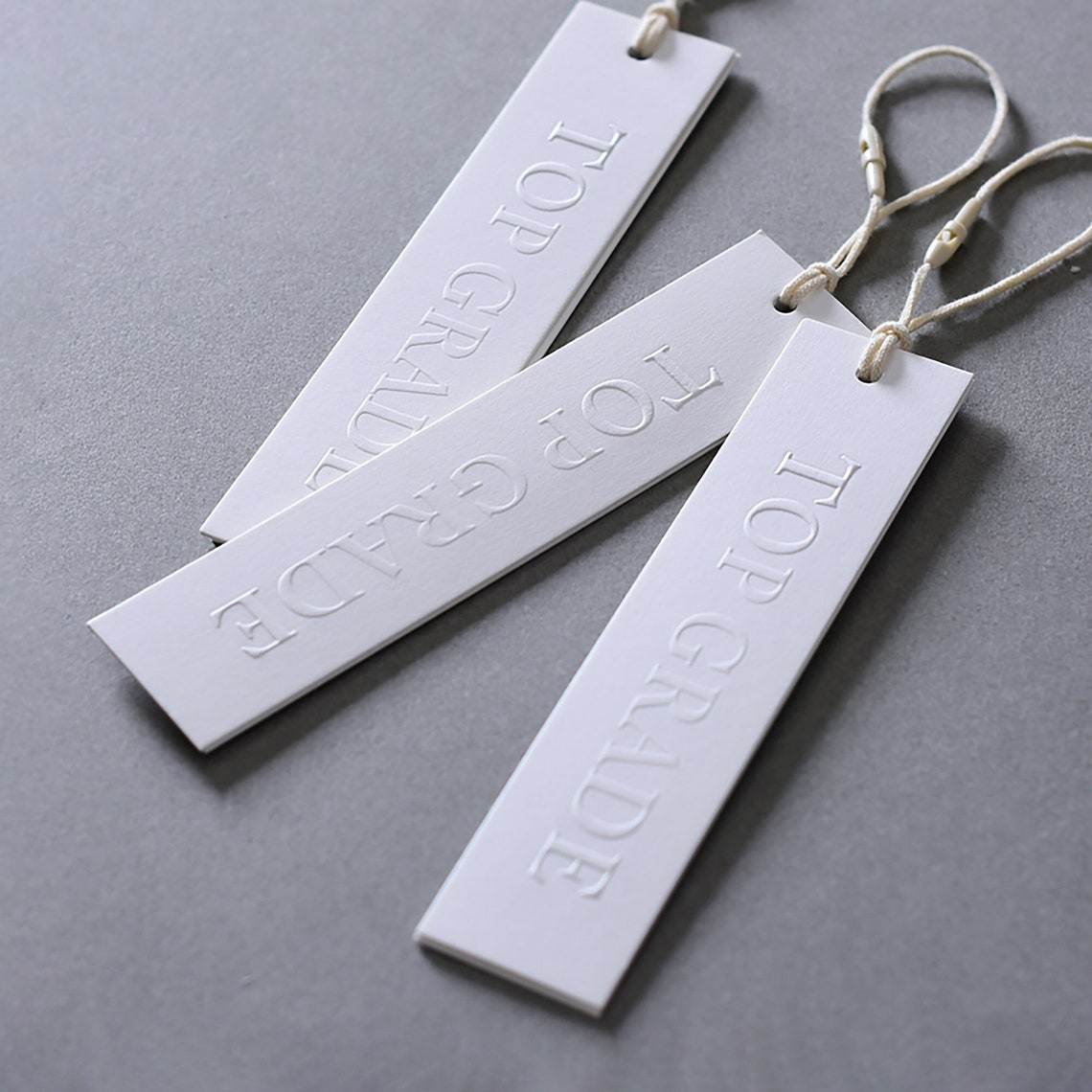 Static Tags 500 Custom Pure White Hang Tags Embossing Logo Swing Tags for - Etsy