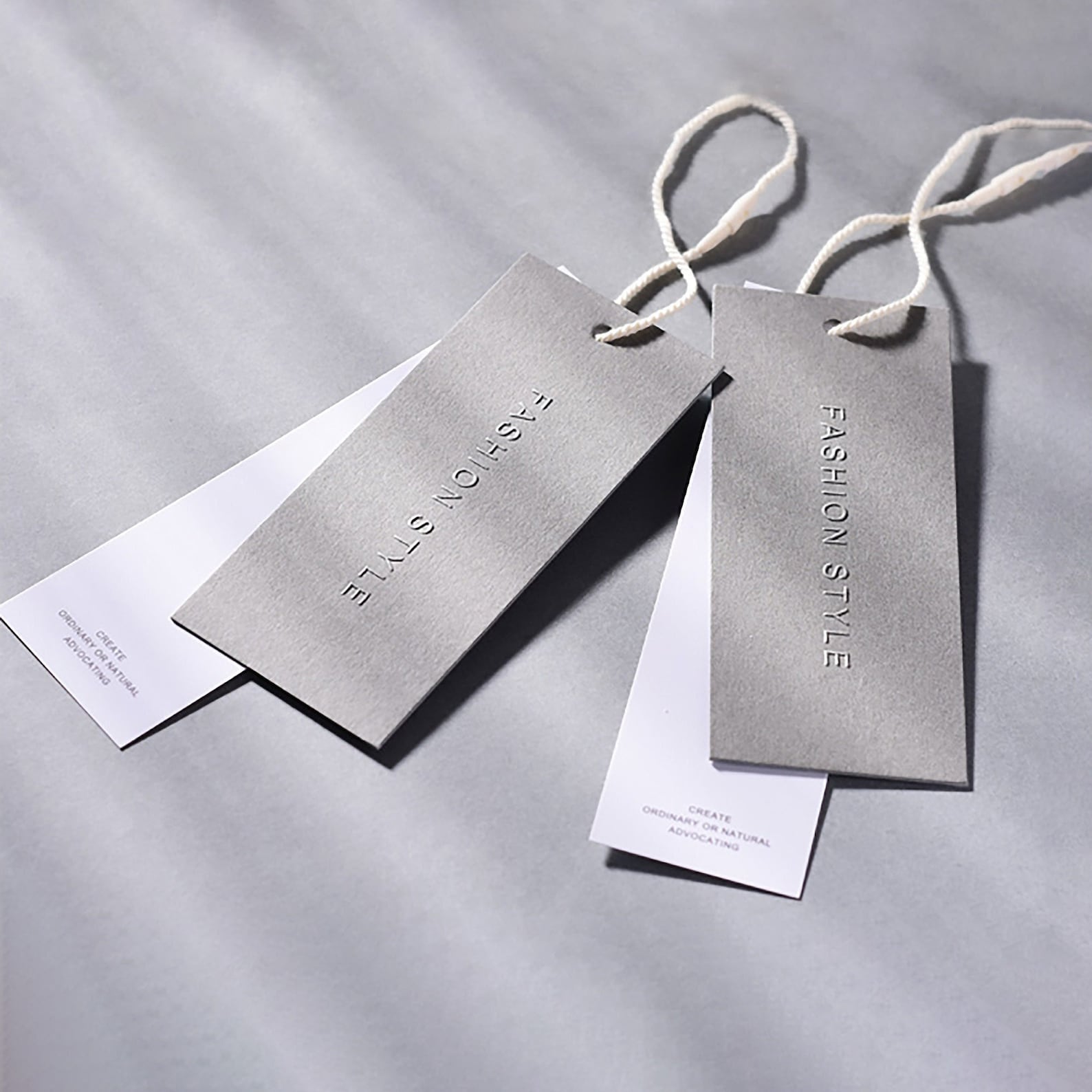 500 Custom Gray Hang Tags Embossing Hang Tags Paper Hang Etsy