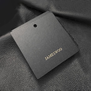 1000 Stück individuelle schwarze Hängeetiketten, dicke Hängeetiketten, vergoldete Hängeetiketten, Swing-Tags, Preisschilder, personalisierte Hängeetiketten, Marken-Hängeetiketten