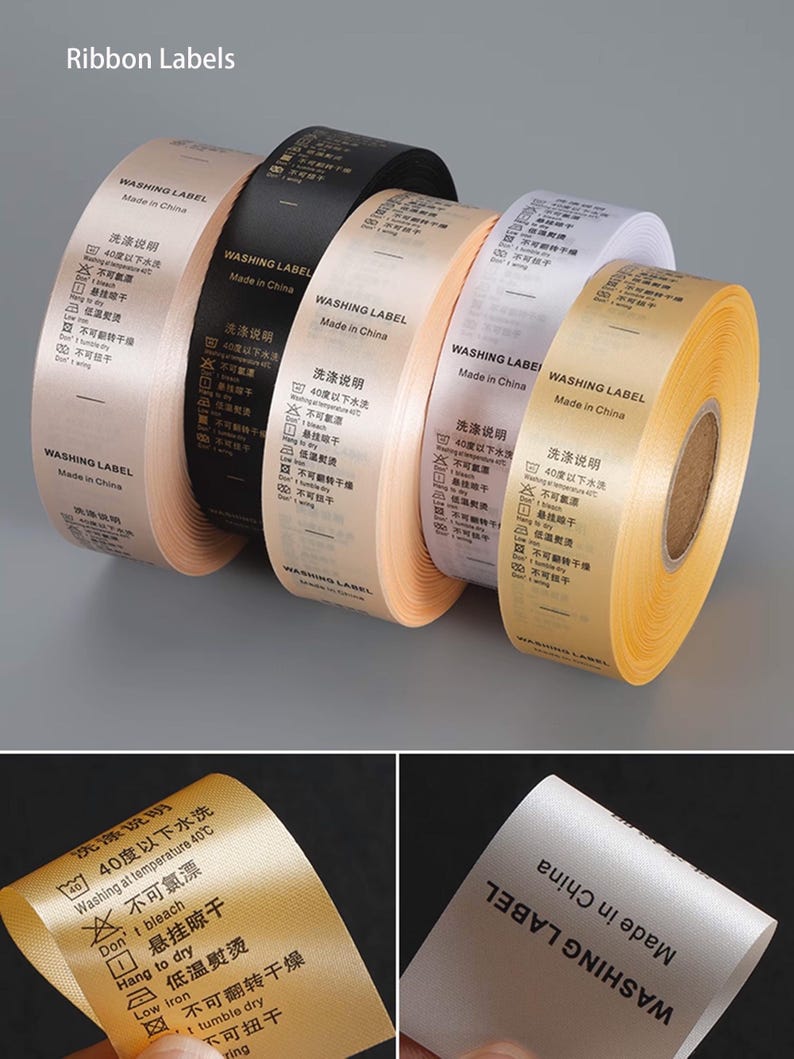 500 Custom Care Labels Clothing Wash Labels Sewing in Labels Sewing on ...