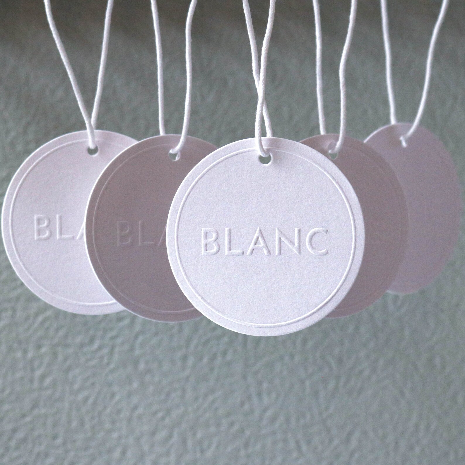 1000 Custom Circle Hang Tags Embossed Hang Tags Pure White Etsy
