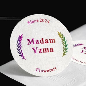 Embossed Color Stickers Custom Stickers Gold Foiled Stickers Wedding Favor Stickers Gift Stickers Business Stickers Product Packaging labels