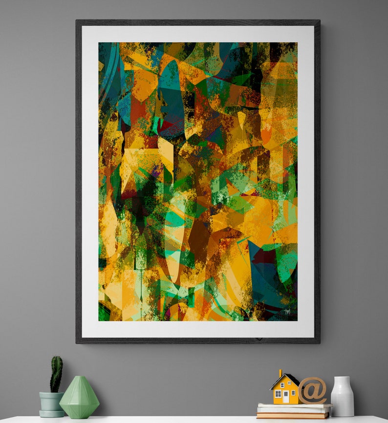 Downloadable Print A1A2A3A4A5 YellowGreen Abstract Art instant download Printable Abstract Wall Art Download Abstract Art