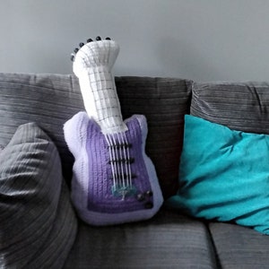 Crochet Electric Guitar Cushion/Toy - UK Handmade