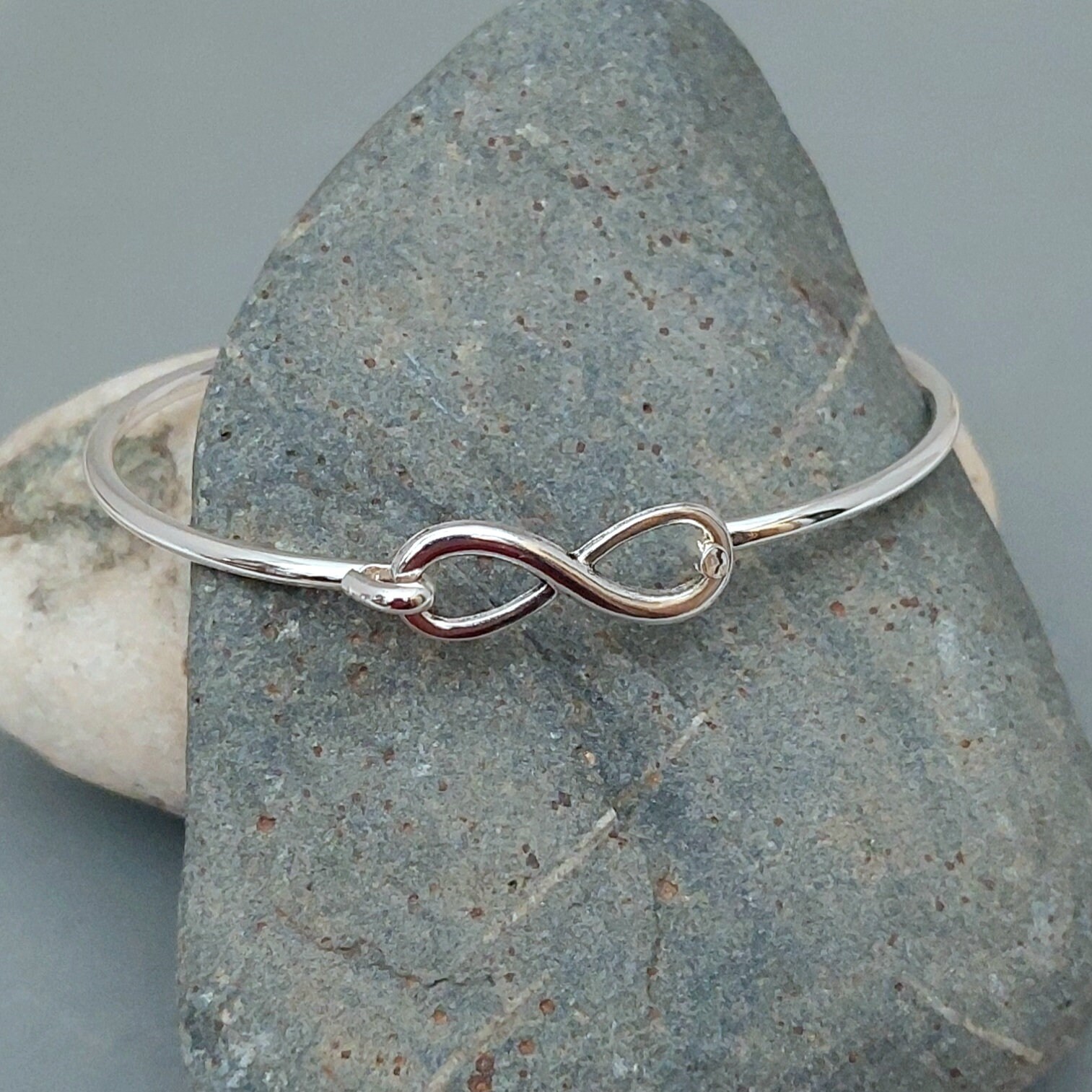 Infinity Bangle Design Silver Infinity Bangle - Silver Plated Infinity Bracelet - Silver ...