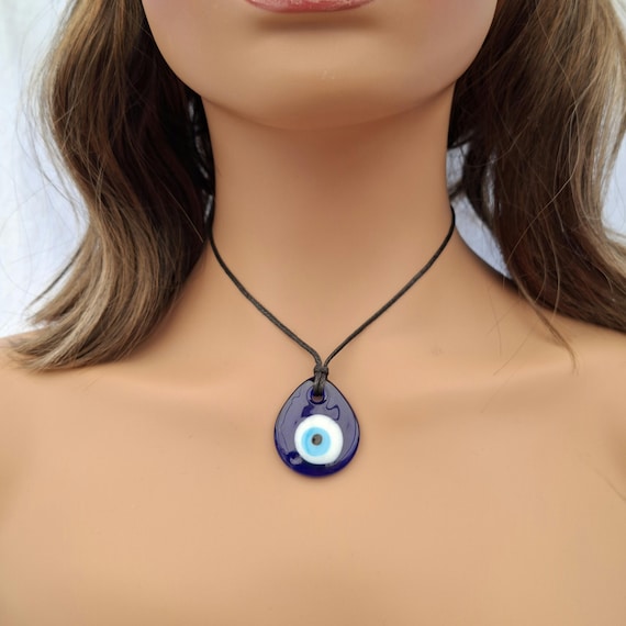 Evil Eye Pendant Necklace - Protective Amulet Jewellery - Made in