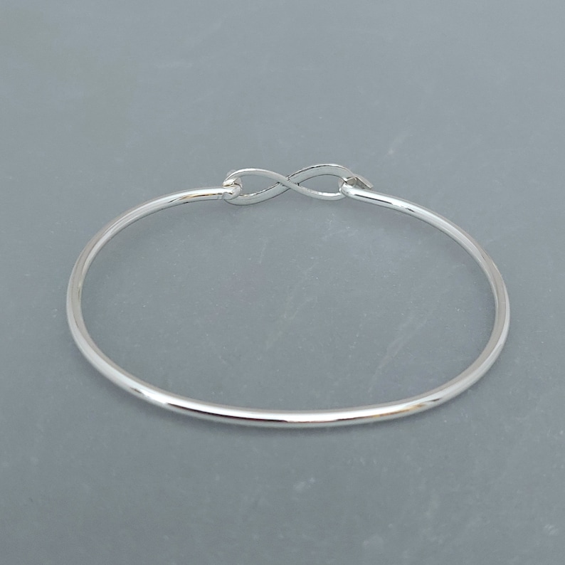 Infinity Bangle Design Silver Infinity Bangle - Silver Plated Infinity Bracelet - Silver ...