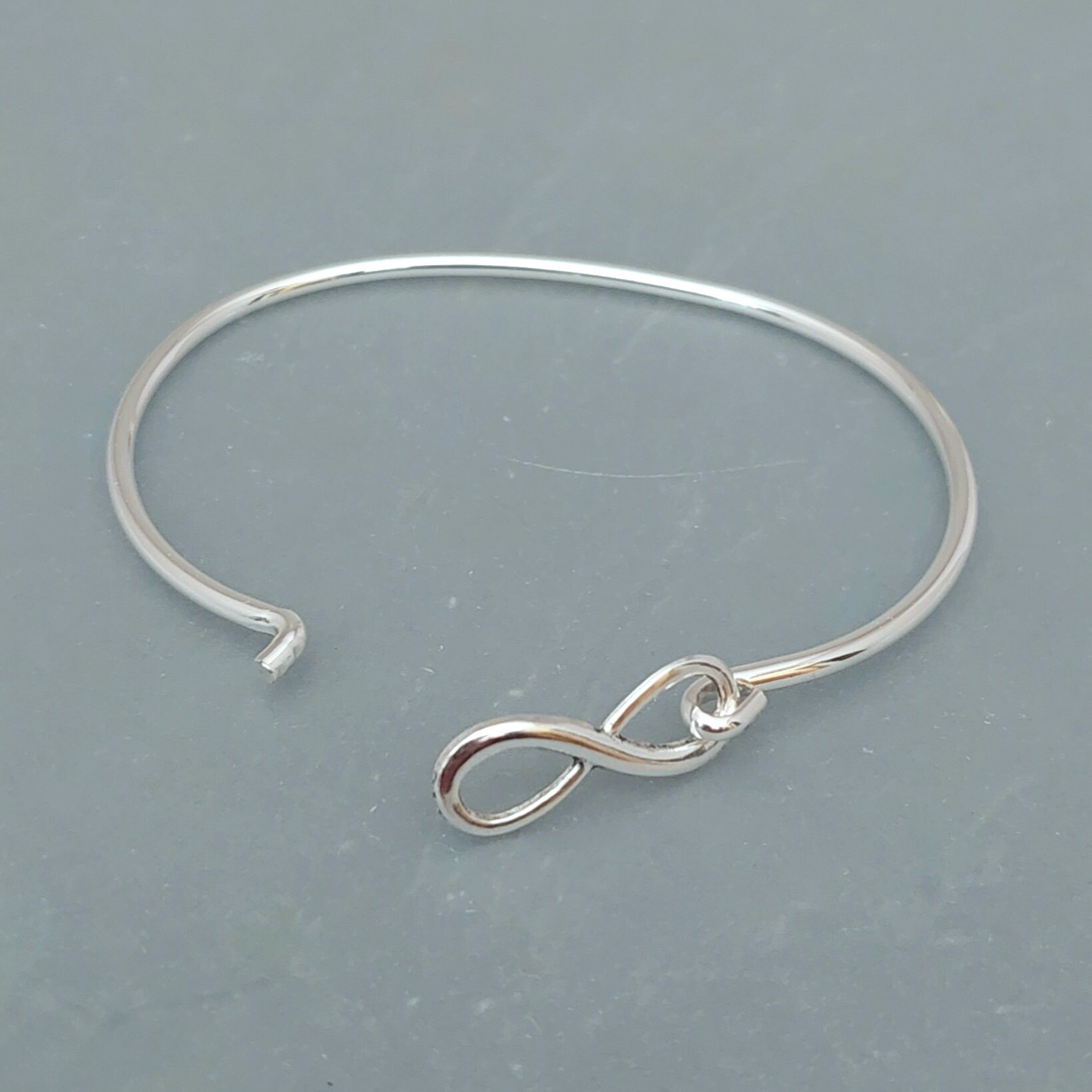 Infinity Bangle Design Silver Infinity Bangle - Silver Plated Infinity Bracelet - Silver ...