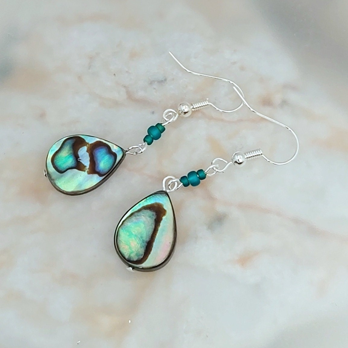 Paua Shell Sea Earrings Abalone Shell Earrings Ocean - Etsy UK