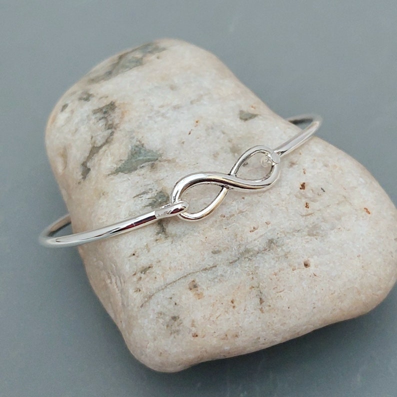 Infinity Bangle Design Silver Infinity Bangle - Silver Plated Infinity Bracelet - Silver ...