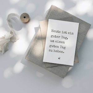 Lustige Postkarte Karte für die Motivation Minimalistische Postkarte Heute ist ein guter Tag Motivation Postkarte Bild 7