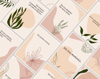 Positive Affirmation Cards | Affirmation Deck of 32 Cards | Self-Love and Mindfulness