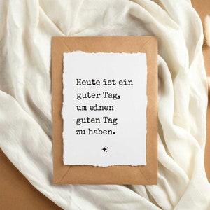 Lustige Postkarte Karte für die Motivation Minimalistische Postkarte Heute ist ein guter Tag Motivation Postkarte Bild 8