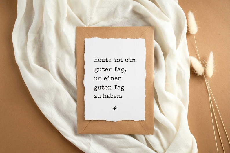 Lustige Postkarte Karte für die Motivation Minimalistische Postkarte Heute ist ein guter Tag Motivation Postkarte Bild 8