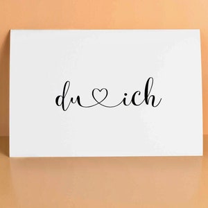 Carte postale pour l'amour | Toi & Moi | Carte postale personnalisable | Choisissez la couleur de votre carte | Carte postale minimaliste
