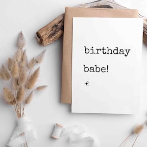Postcard birthday | Minimalist Birthday Card | Recycled paper