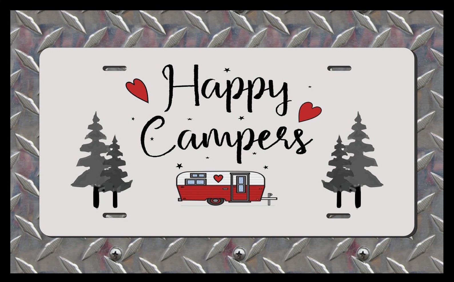 Happy Campers License Plate Etsy