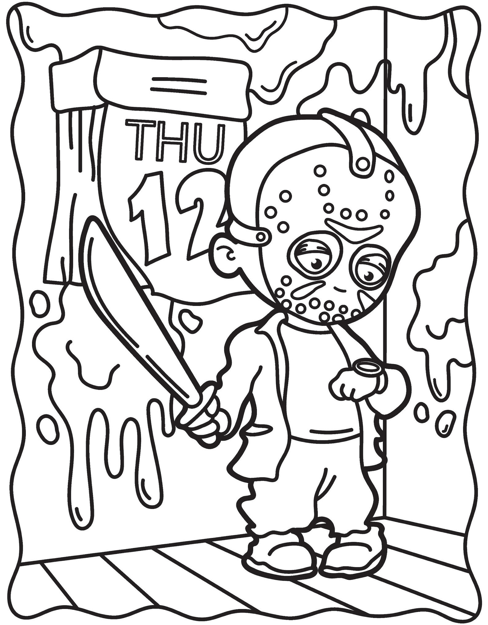 Horror Movie Coloring Book: Fun and Relaxing Coloring Book for - Etsy