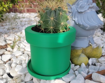Mario Planter (BIG) | Warp Pipe Planter | Super Mario | Cactus Planter | Succulent Flower Pot | Home Decor Plants| Decorative Planter