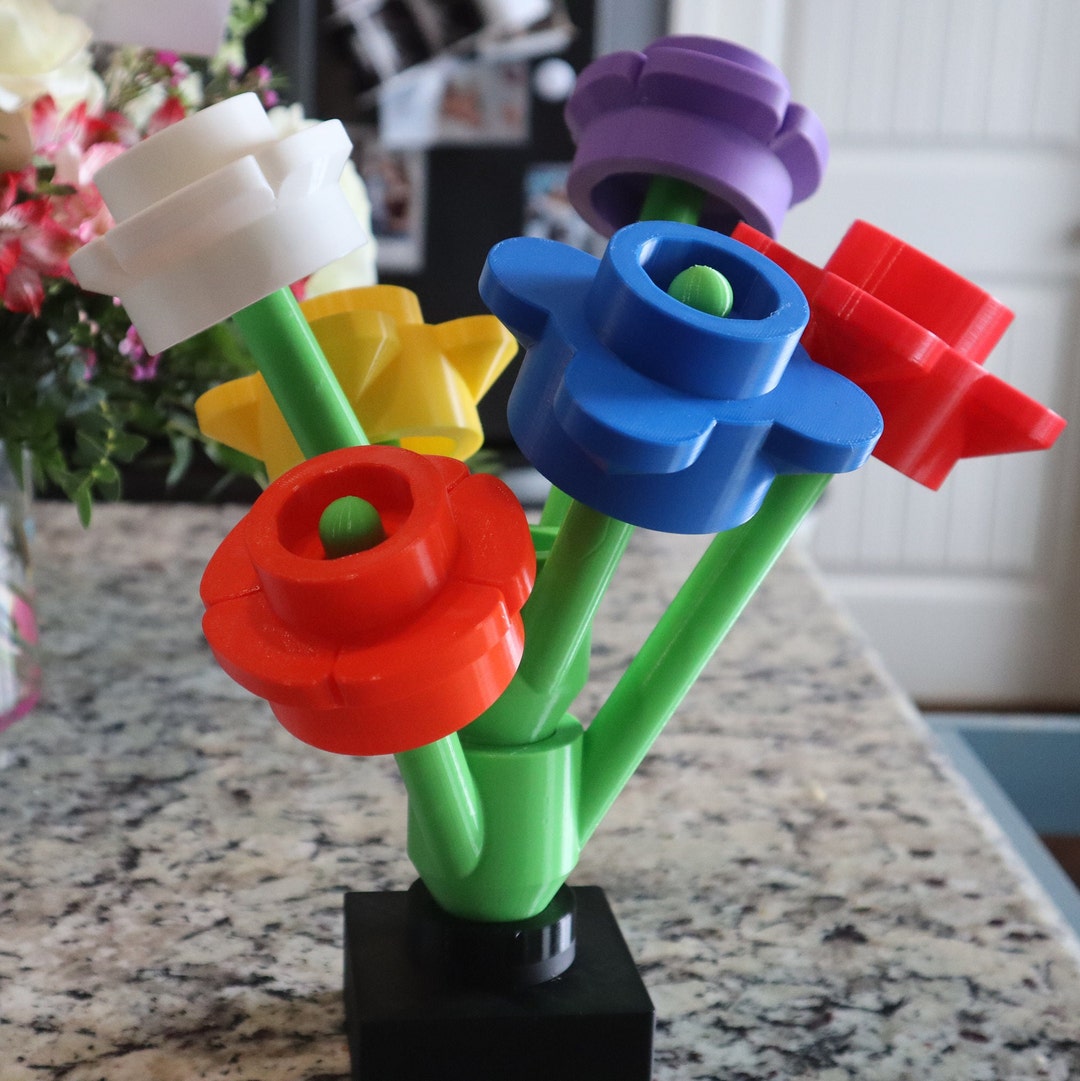 Block Flowers for Home or Office - Brick Office Plant - Etsy