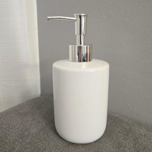 Lotion Pump Soap Dispenser Ceramic Bottle Plastic Pump Craft Ready Bathroom Vanity